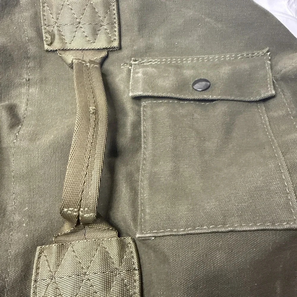 Vintage 1980 US Military Canvas Duffel Bag Type II Backpack Sea Bag Gorpcore